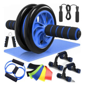 Kit Rodillo Abdominal Barras Push Up