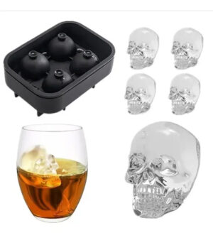 Molde Silicona para Hielo Diseño Craneo